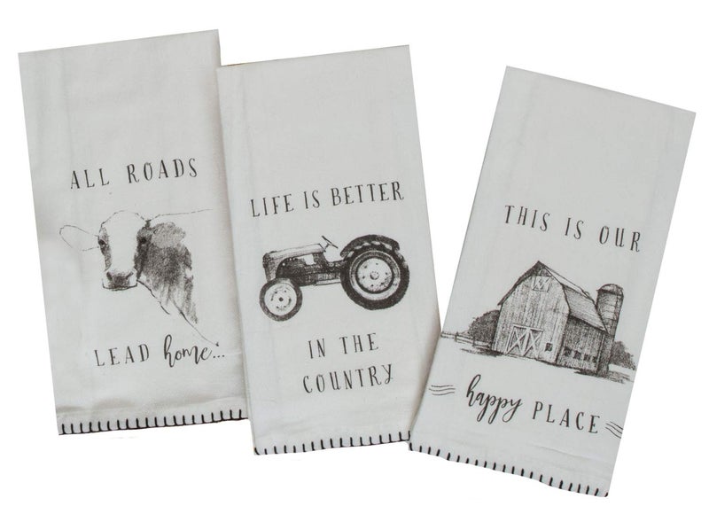 Kay Dee Designs Farmers Market Assorted Set Flour Sack Towels, Set of 3 - Image 1